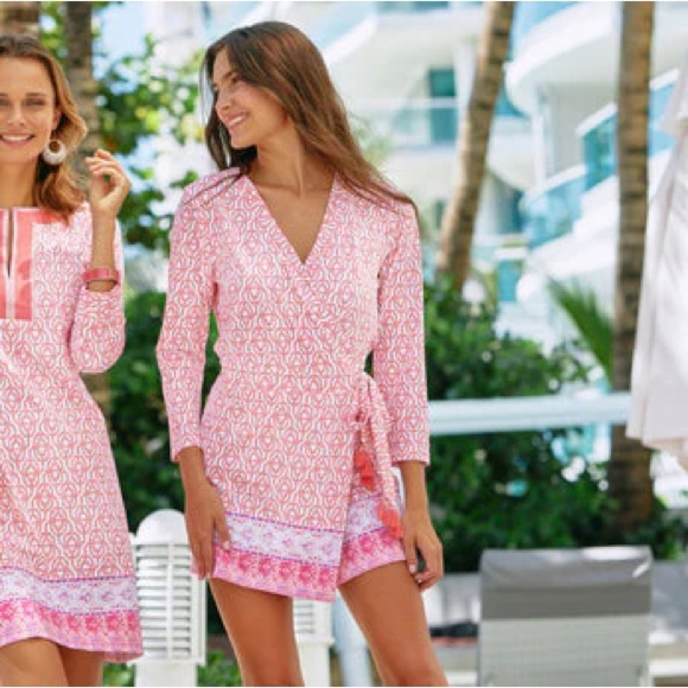 Cabana Life Napa Print Wrap Romper Extra Large XL